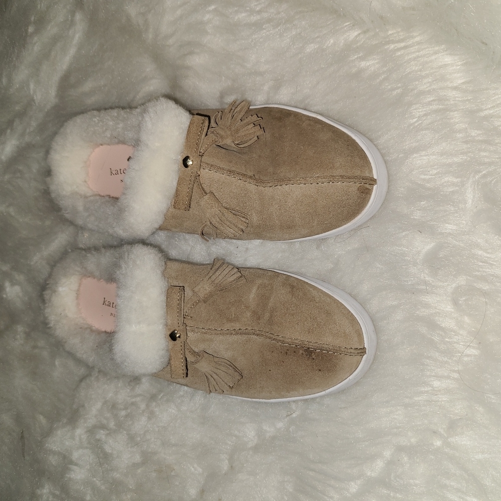 Kate Spade ♠️ Size 8 Tan Slippers / Slides